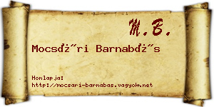 Mocsári Barnabás névjegykártya